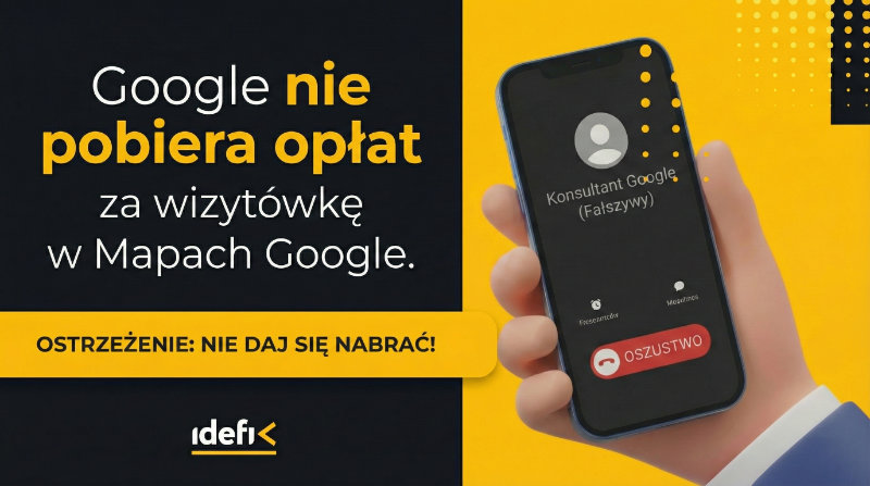 Scam na wizytówkę Google – uważaj i nie daj się okraść.