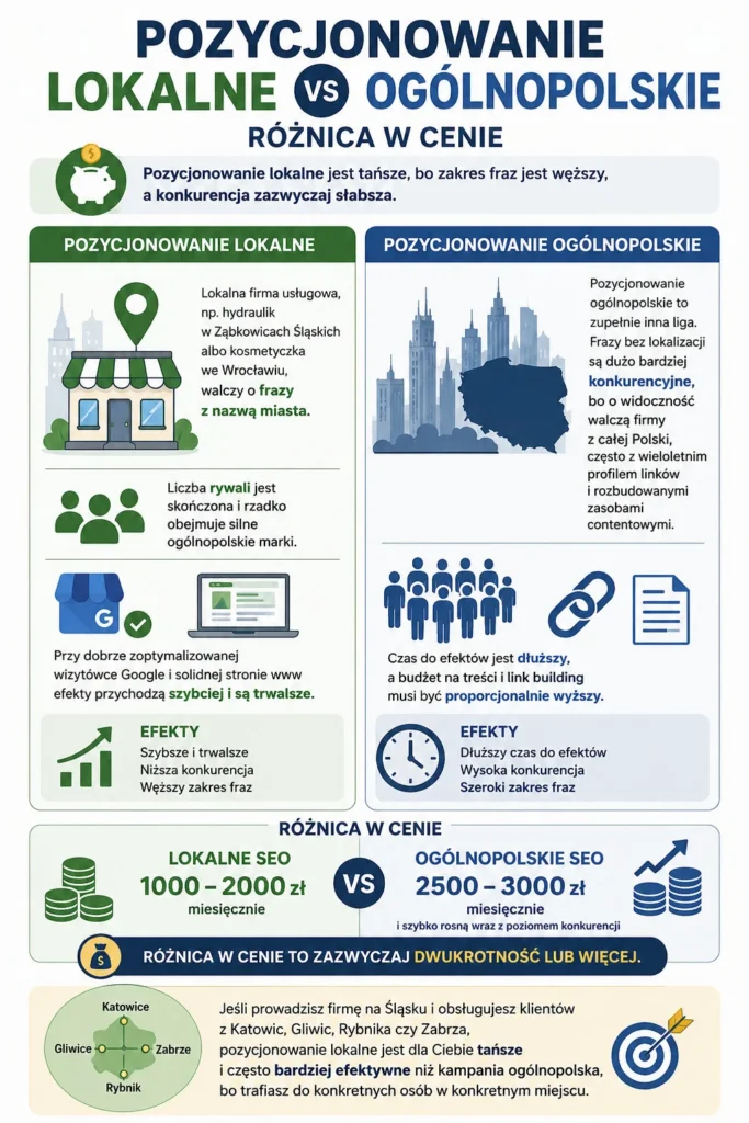 infografika ile kosztuje pozycjonowanie w Polsce